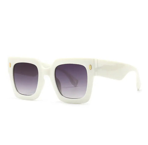 Square White  Sunglasses