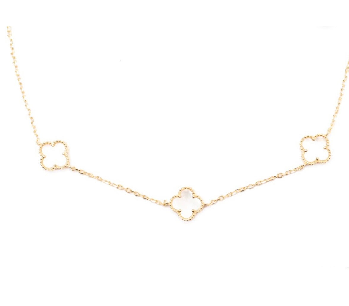 Pearl clearance clover necklace