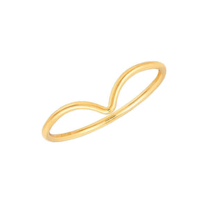 Gold Filled Chevron Ring