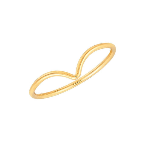 Gold Filled Chevron Ring