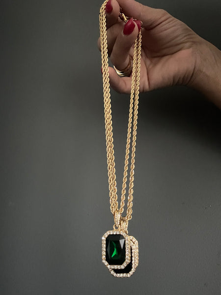 Tarnish Free Rope Chain Necklace Pendant 18k Gold Plated Stainless Steel