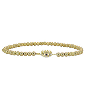 Evil Eye Lashes Gold Filled Bracelet