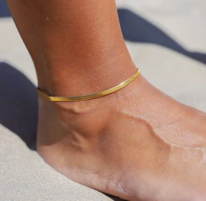 Gold Snake Chain Anklet – Byou Designs