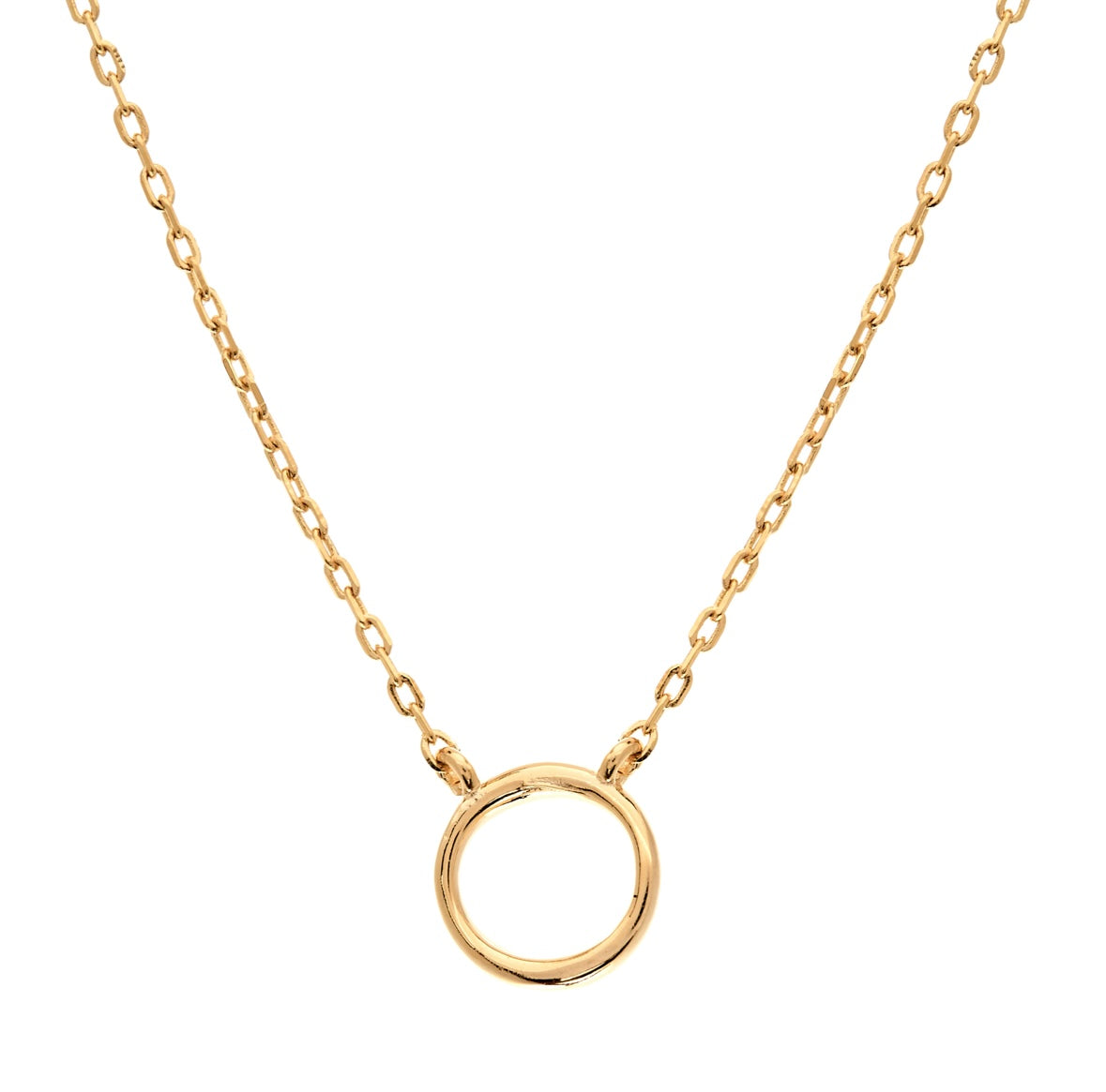 Dainty Gold Circle of Light Necklace