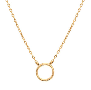 Dainty Gold Circle of Light Necklace