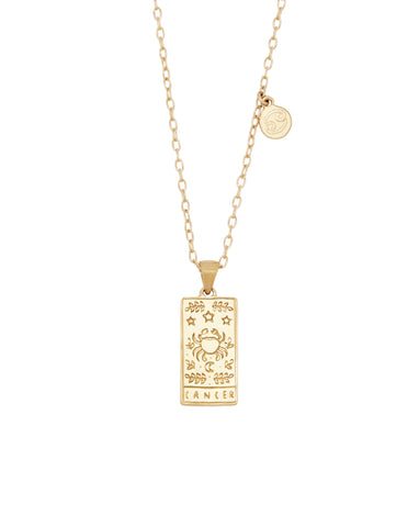 Zodiac Gold Pendant Necklace