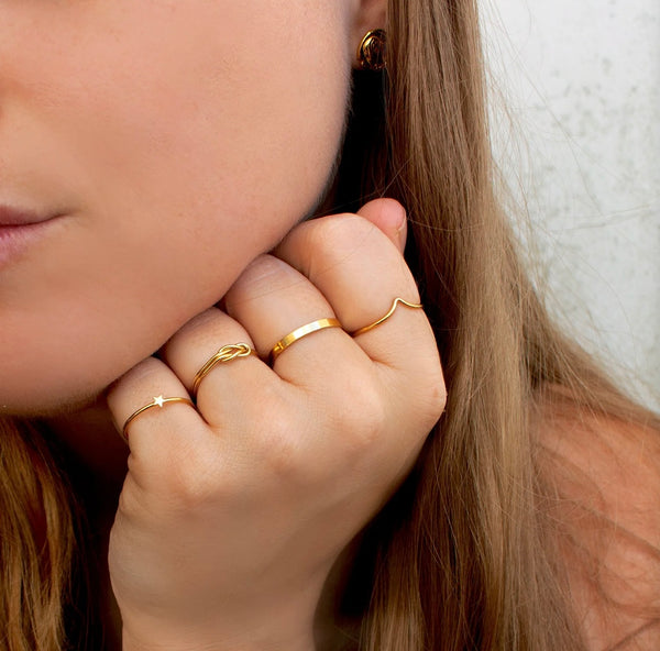 Gold Filled Chevron Ring