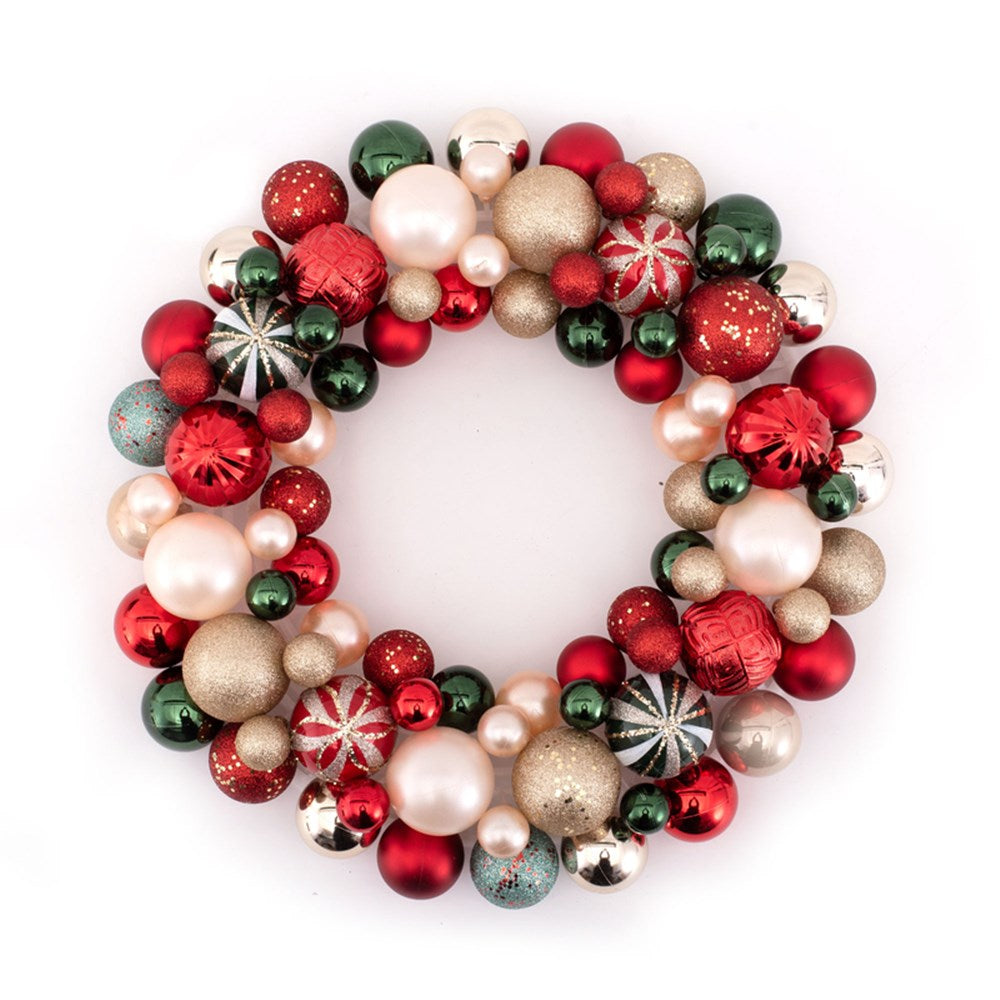 Decorative Christmas Wreath Bauble Shatterproof 39cm