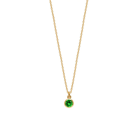 Eve Emerald Choker Necklace Gold Filled
