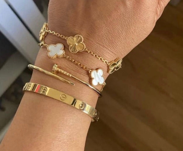 Ella Clover Multi Gold Bracelet