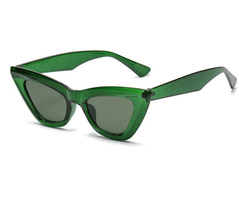 Cat Eye Retro Green Sunglasses