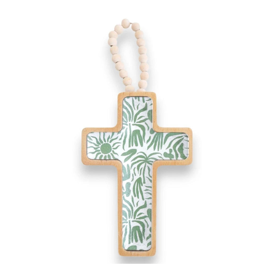 Wooden Beaded Cross