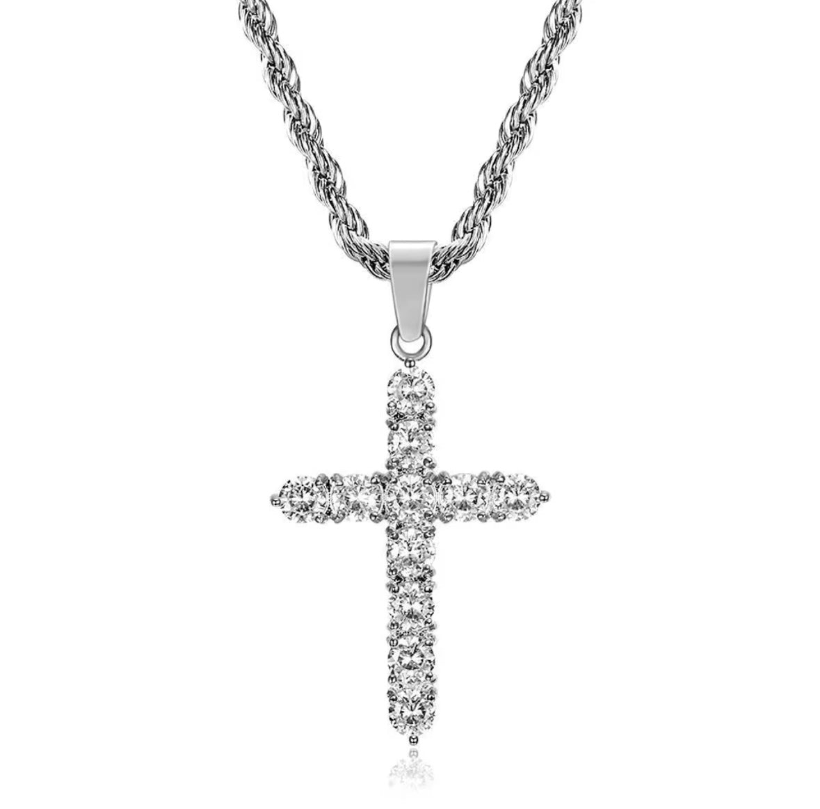 Grace Silver Cross Necklace