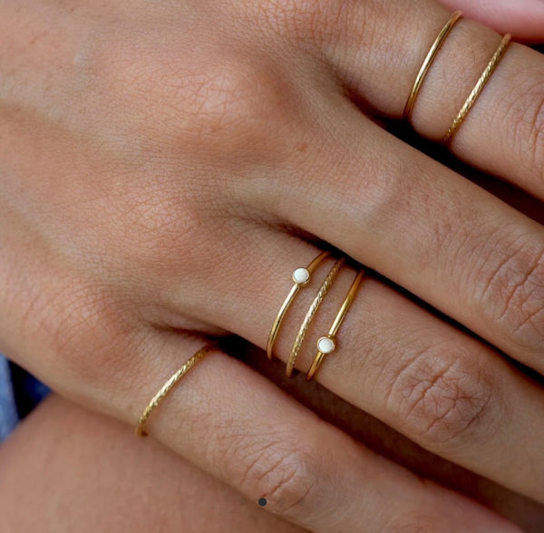 Gold Filled Crushed Opal Ring