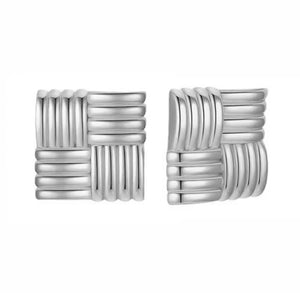Waterproof Geometric Stud earrings in Stainless Steel Vintage Inspired Large