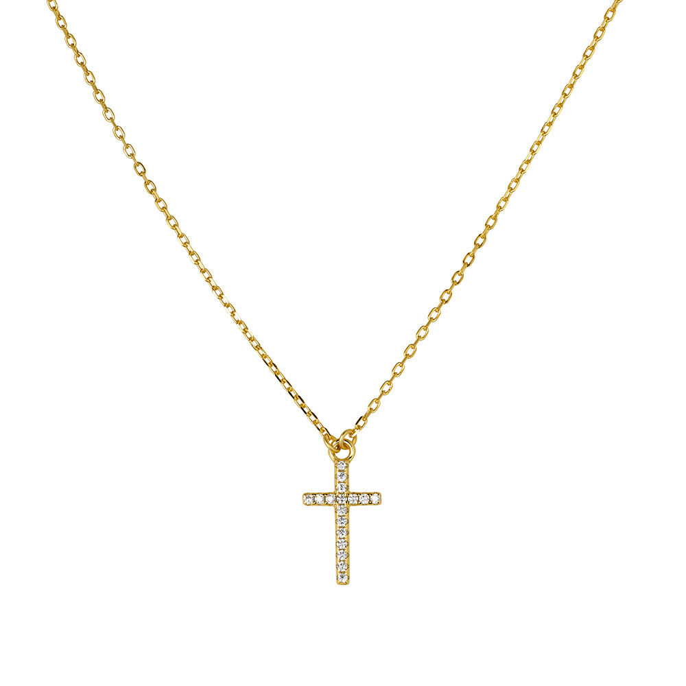 Freya Faith Gold Cross Necklace