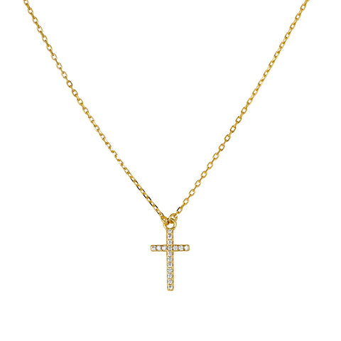 Freya Faith Gold Cross Necklace