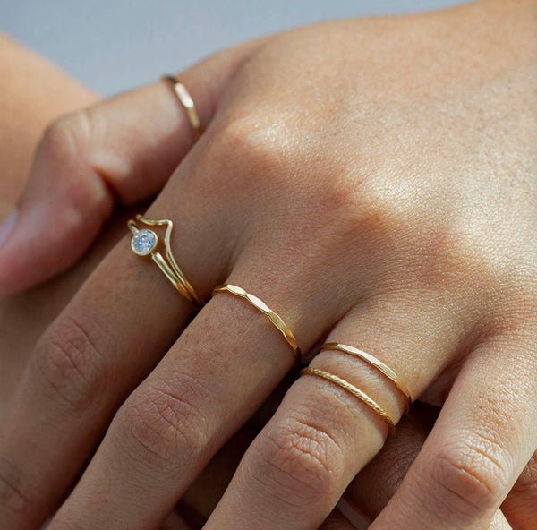 Gold Filled Band Ring Stacking Byou Designs