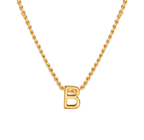 18k Gold Plated Initial Necklace
