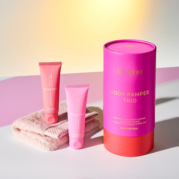 Body Pamper Trio | Fuchsia with Orange