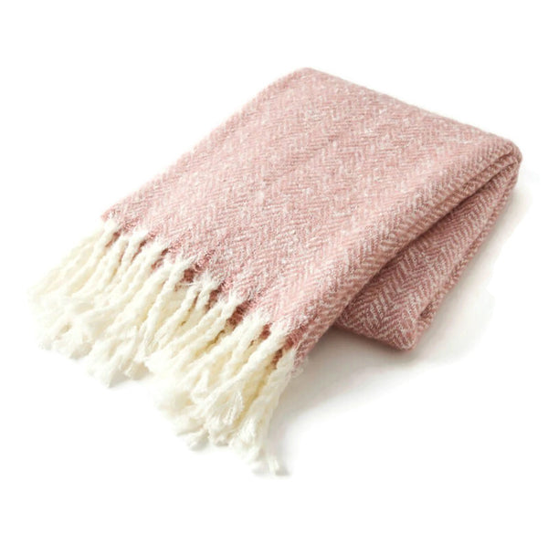 Herringbone Rosewood Throw