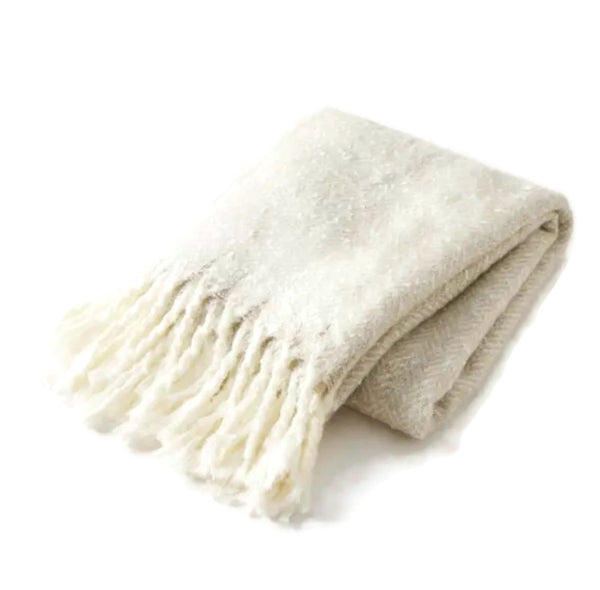 Herringbone Throw Beige