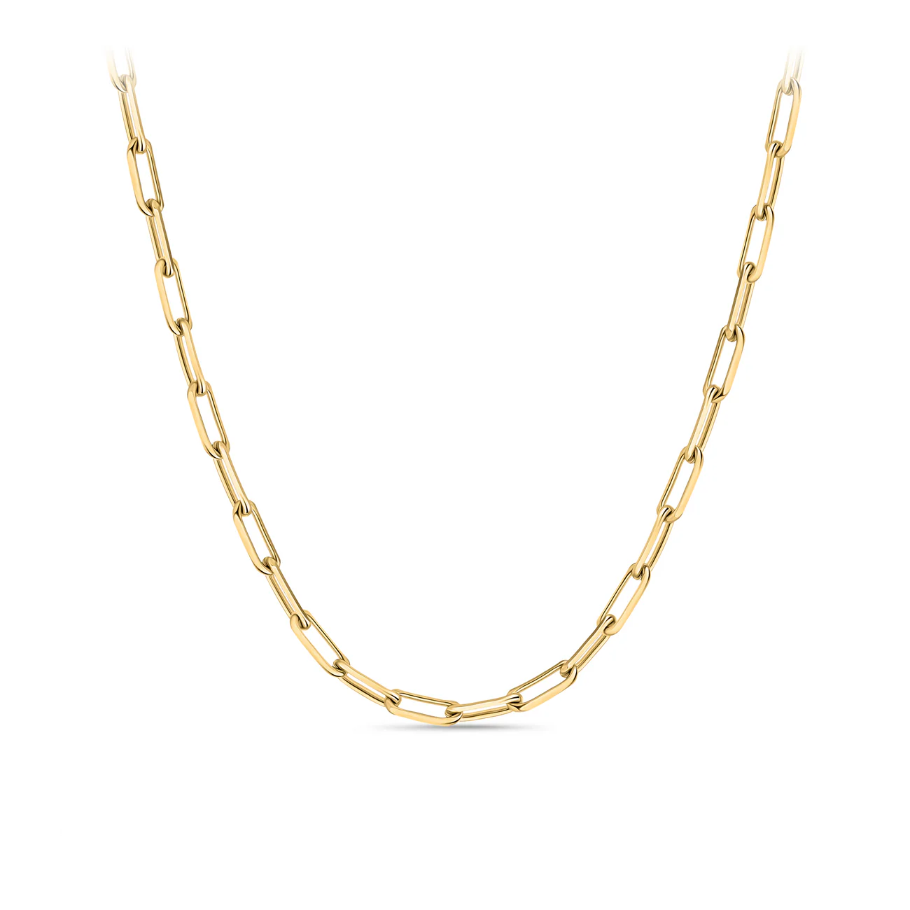 18k Gold Plated stainless steel Paperclip necklace