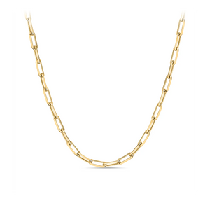 18k Gold Plated stainless steel Paperclip necklace
