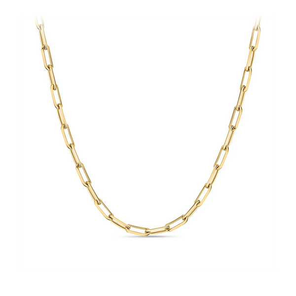 18k Gold Plated stainless steel Paperclip necklace