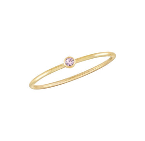 Gold Filled Pink Petite Bezel Ring