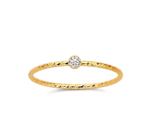 Gold Filled Bezel Ring
