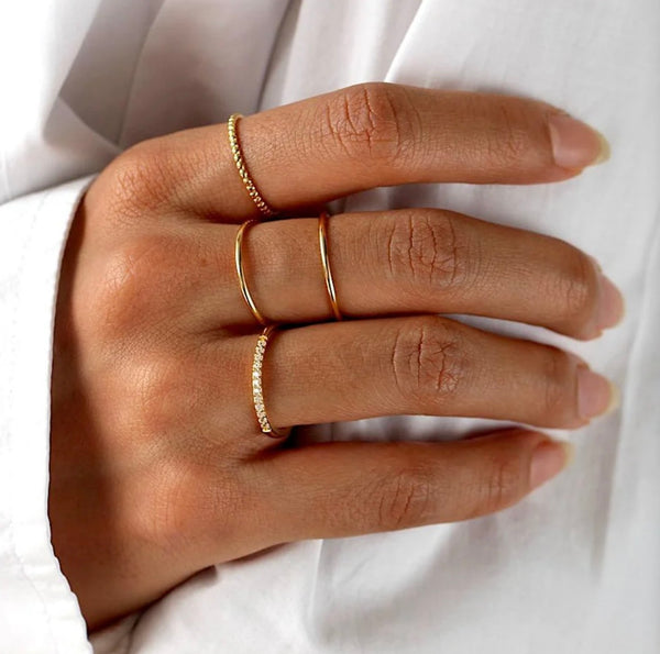 Stacking 14k Gold Filled Thin Ring Byou Designs