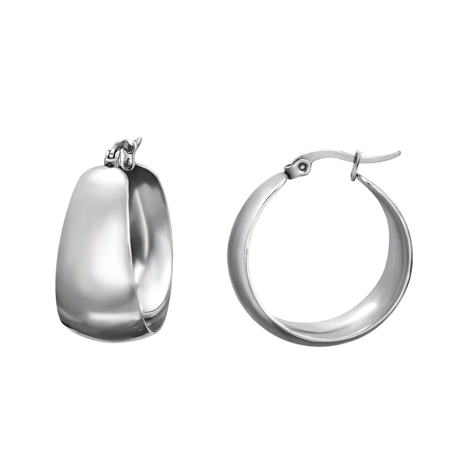 Stainless Steel Hoop Earrings 25mm