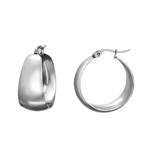 Stainless Steel Hoop Earrings 25mm