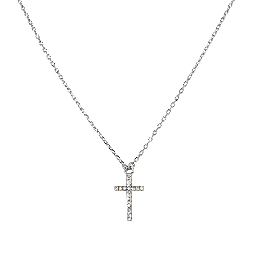 Freya Faith Silver Cross Necklace