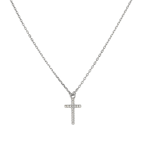 Freya Faith Silver Cross Necklace