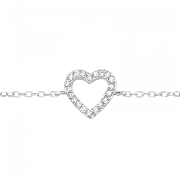 Lola Love Heart Silver Bracelet