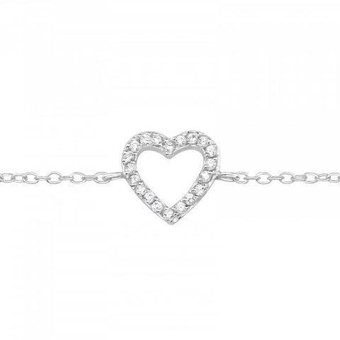 Lola Love Heart Silver Bracelet