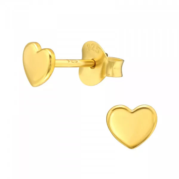 Layla Gold Love Heart Studs