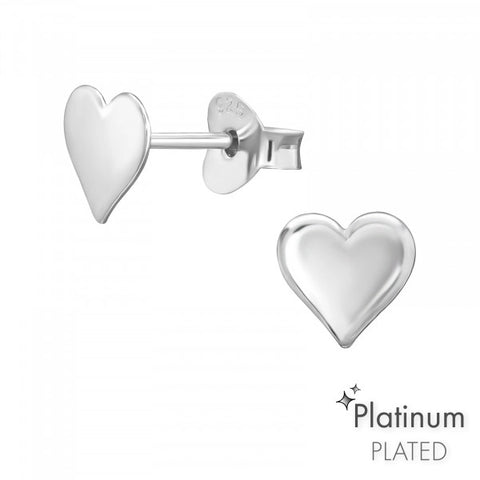 Layla Silver Love Heart Studs