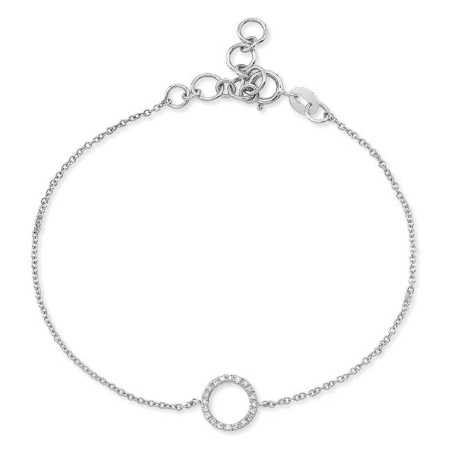 Sterling silver open Circle Adjustable bracelet Byou Designs