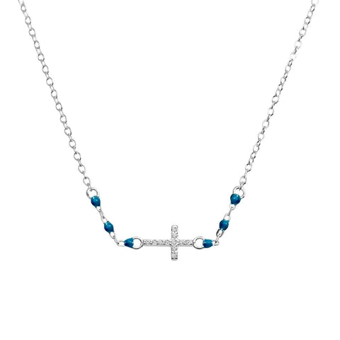 Forever Faith Sideways Cross Necklace