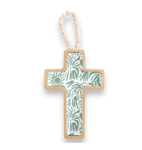 Wooden Beaded Cross