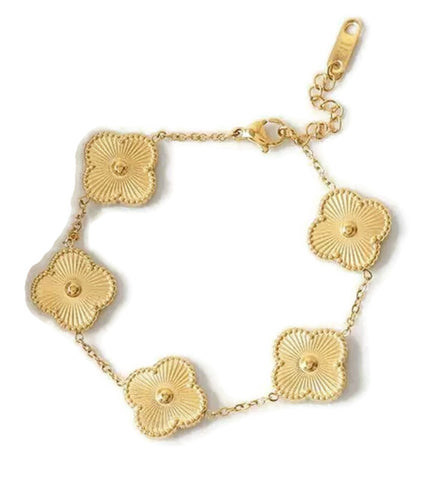 18k Gold Plated Clover multi Bracelet - Byou Designs