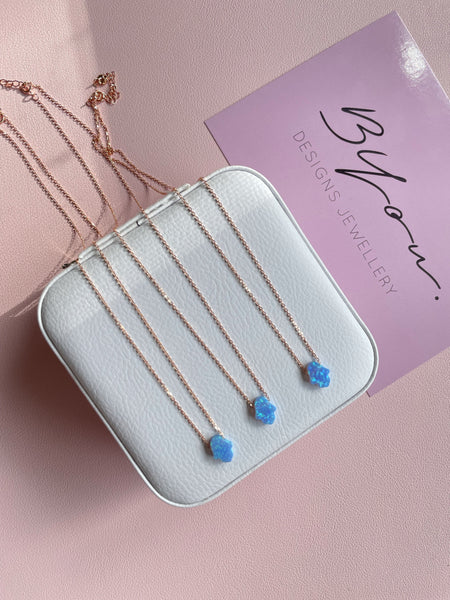 Girls Hamsa Necklace Rose Gold Chain