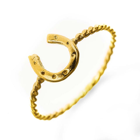 Gold Horseshoe Ring - Byou Designs