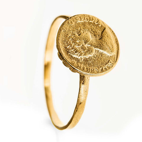 Gold Coin Ring - Byou Designs