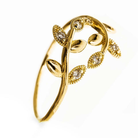 Open Leaf 14k Gold Filled Ring