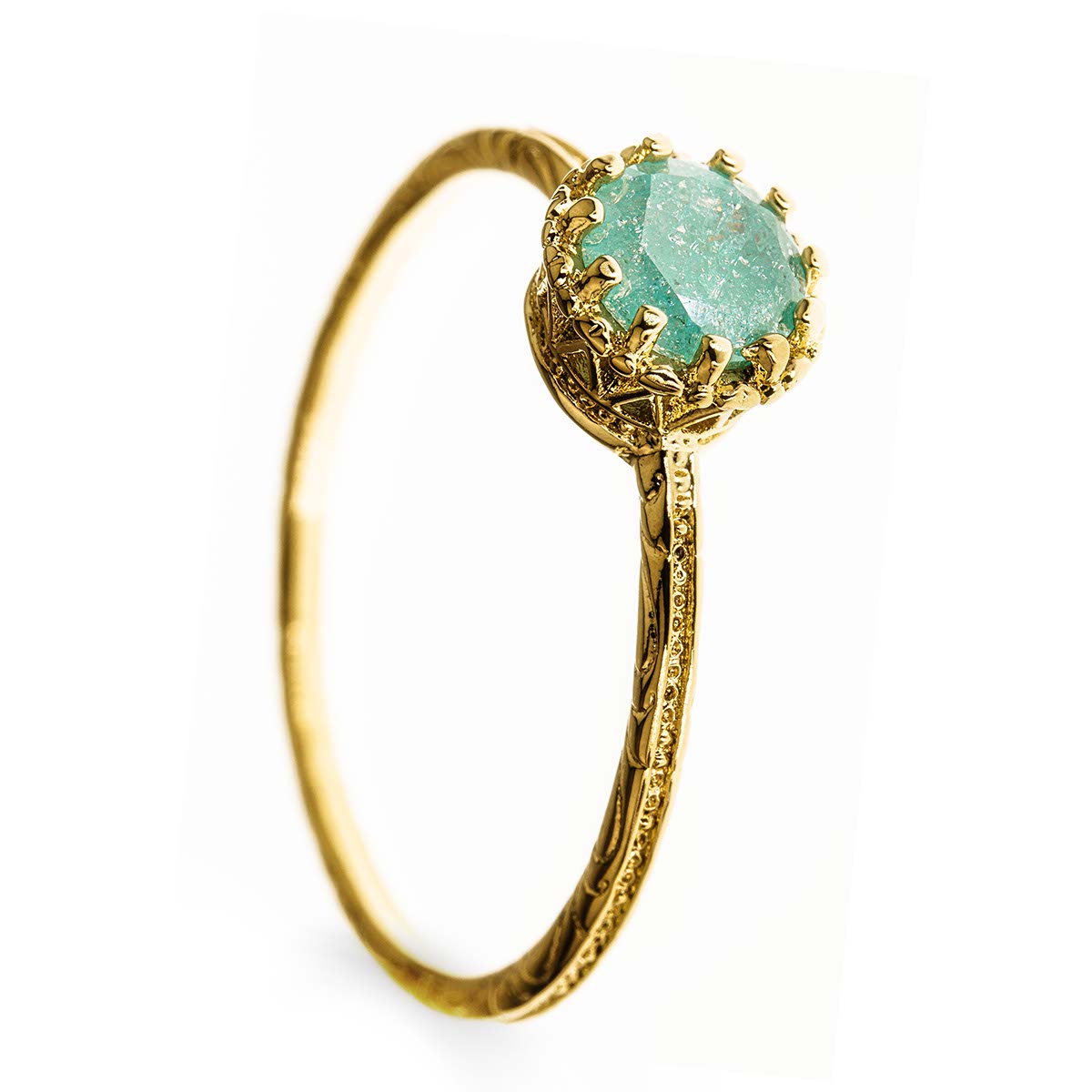 Gold Filled Greenstone Ring - Byou Designs