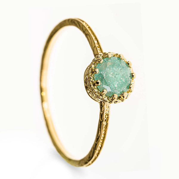 Green Gemstone Gold filled Ring - Byou Designs